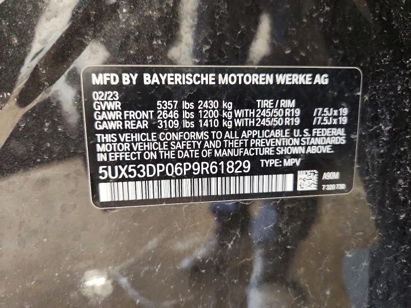 Aukcja sprzedaży 2023 Bmw X3, vin: 5UX53DP06P9R61829, numer aukcji: 41720936