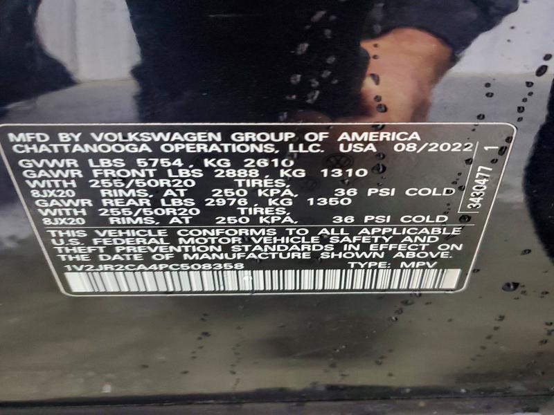 46106696 :رقم المزاد ، 1V2JR2CA4PC508358 vin ، 2023 Volkswagen Atlas مزاد بيع