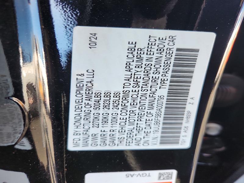 Aukcja sprzedaży 2025 Acura Tlx, vin: 19UUB6F58SA000795, numer aukcji: 45791216