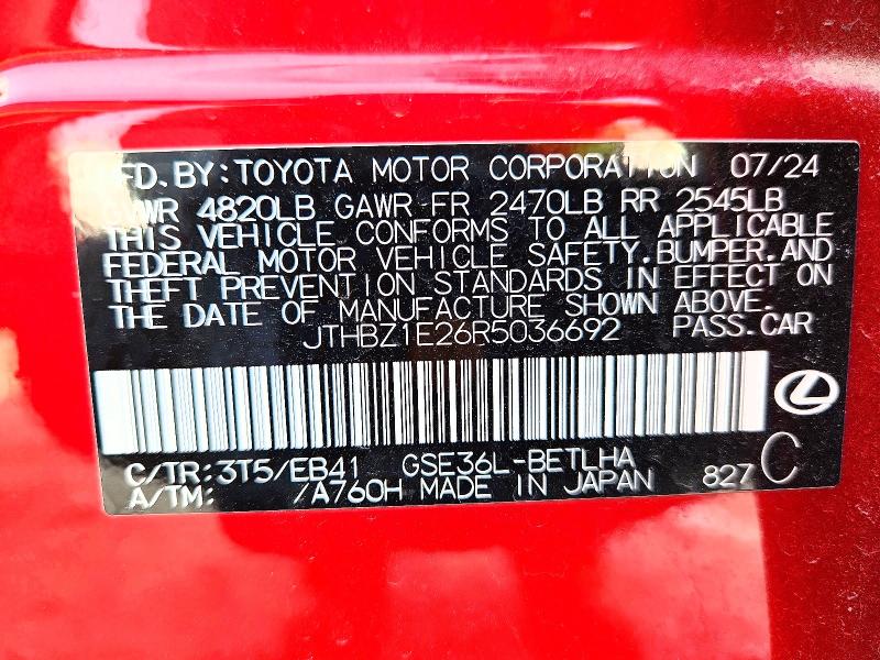 47104986 :رقم المزاد ، JTHBZ1E26R5036692 vin ، 2024 Lexus Is 350 مزاد بيع