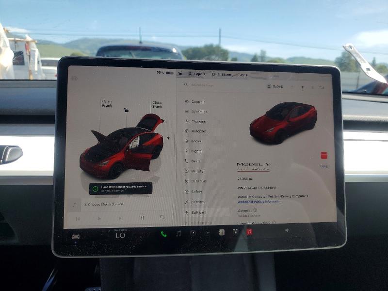 2023 Tesla Model Y მანქანა იყიდება აუქციონზე, vin: 7SAYGDEF3PF844941, აუქციონის ნომერი: 46325746