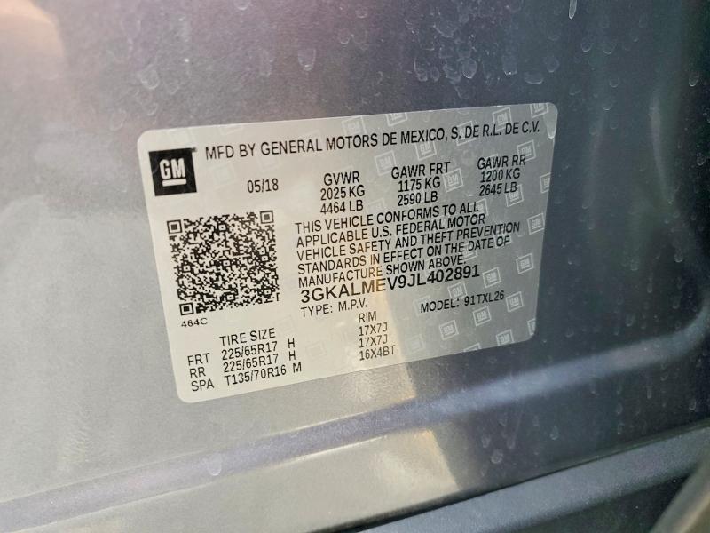 Aukcja sprzedaży 2018 Gmc Terrain, vin: 3GKALMEV9JL402891, numer aukcji: 48119706
