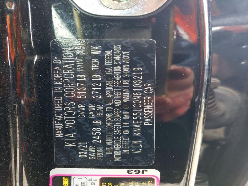 46141856 :رقم المزاد ، KNAE55LC0N6103219 vin ، 2022 Kia Stinger مزاد بيع