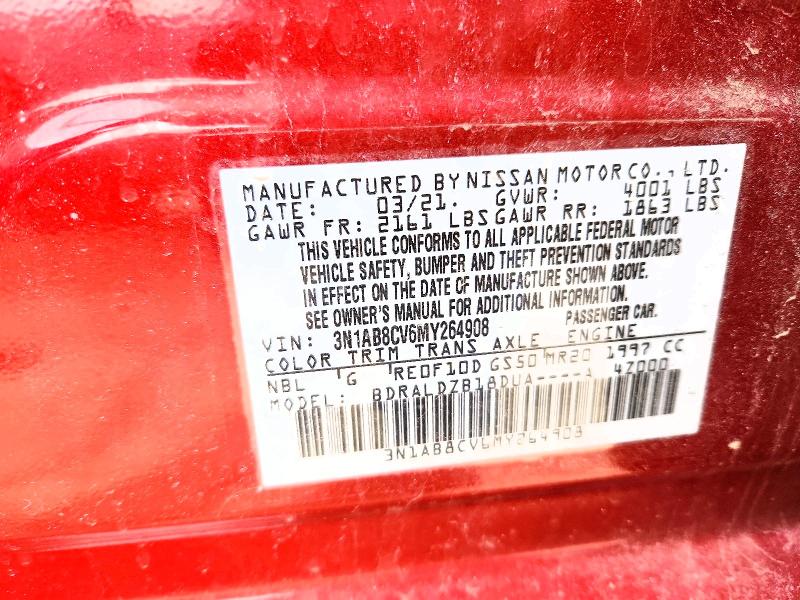 Aukcja sprzedaży 2021 Nissan Sentra, vin: 3N1AB8CV6MY264908, numer aukcji: 79042965