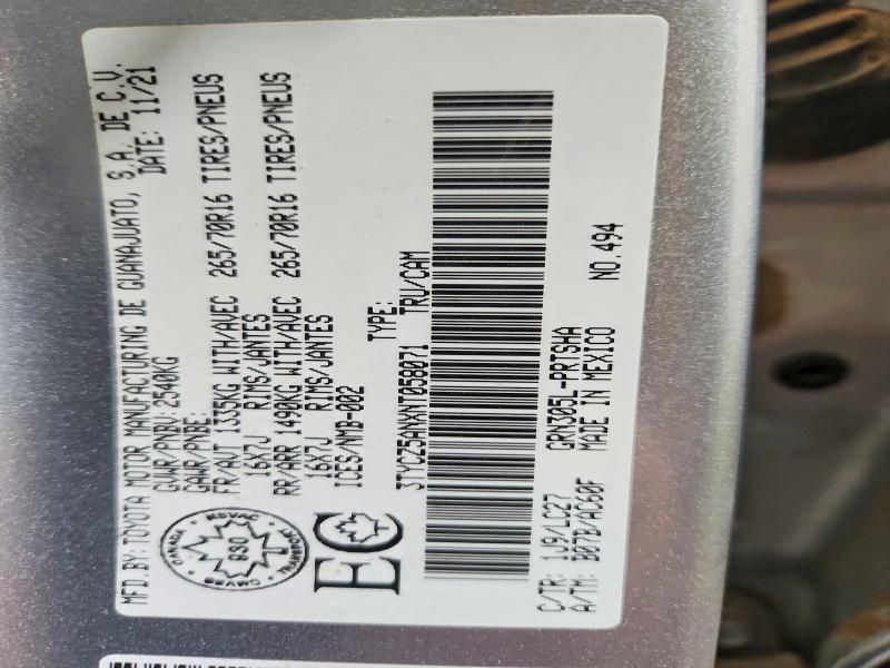 47358006 :رقم المزاد ، 3TYCZ5ANXNT058071 vin ، 2022 Toyota Tacoma مزاد بيع