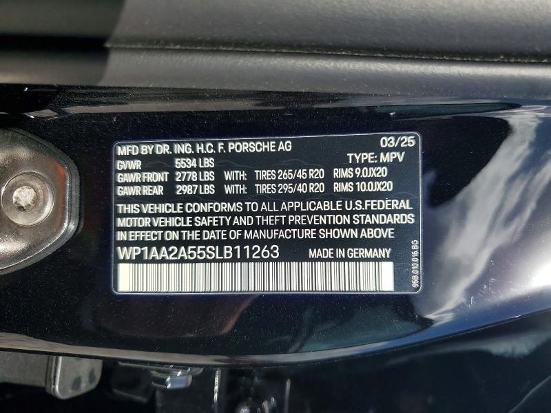 Продаж на аукціоні авто 2025 Porsche Macan, vin: WP1AA2A55SLB11263, номер лоту: 79033295