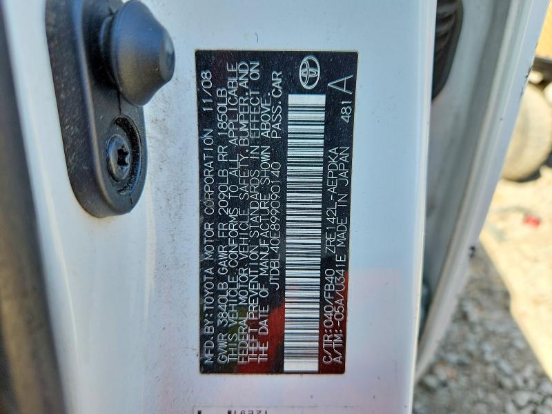 Продажа на аукционе авто 2009 Toyota Corolla, vin: JTDBL40E899090140, номер лота: 46394466