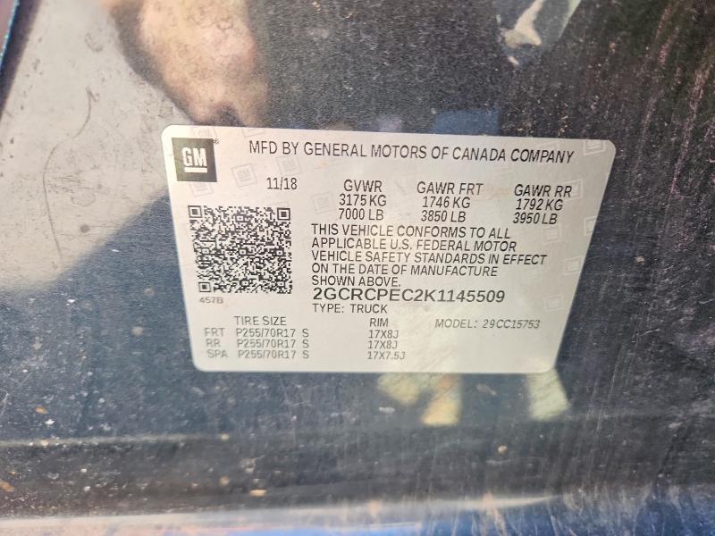 Aukcja sprzedaży 2019 Chevrolet Silverado Ld, vin: 2GCRCPEC2K1145509, numer aukcji: 46361736