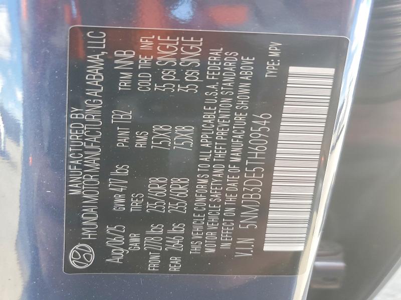 79608495 :رقم المزاد ، 5NMJB3DE5TH609546 vin ، 2026 Hyundai Tucson مزاد بيع