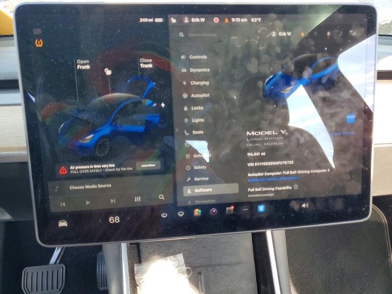 Продажа на аукционе авто 2021 Tesla Model Y, vin: 5YJYGDEE9MF078729, номер лота: 47764266