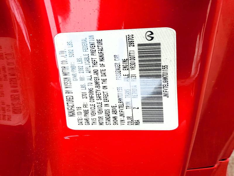 Продажа на аукционе авто 2017 Infiniti Q60, vin: JN1FV7EL6HM701155, номер лота: 41654316
