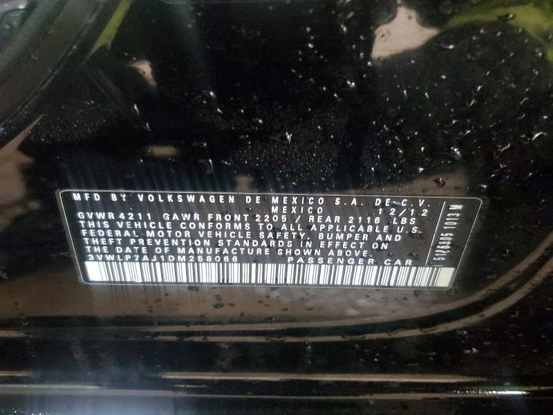 Aukcja sprzedaży 2013 Volkswagen Jetta, vin: 3VWLP7AJ1DM258066, numer aukcji: 79596425