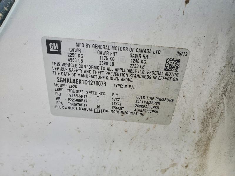 Продаж на аукціоні авто 2013 Chevrolet Equinox, vin: 2GNALBEK1D1270678, номер лоту: 79568635