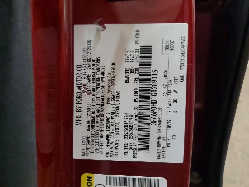 Продаж на аукціоні авто 2016 Ford Fusion, vin: 3FA6P0HD1GR289015, номер лоту: 47540496