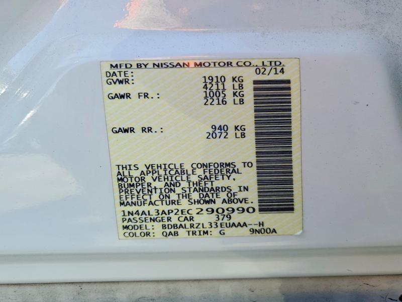 Aukcja sprzedaży 2014 Nissan Altima, vin: 1N4AL3AP2EC290990, numer aukcji: 46542576