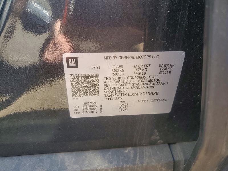 41995736 :رقم المزاد ، 1GKS2DKLXMR313628 vin ، 2021 Gmc Yukon مزاد بيع