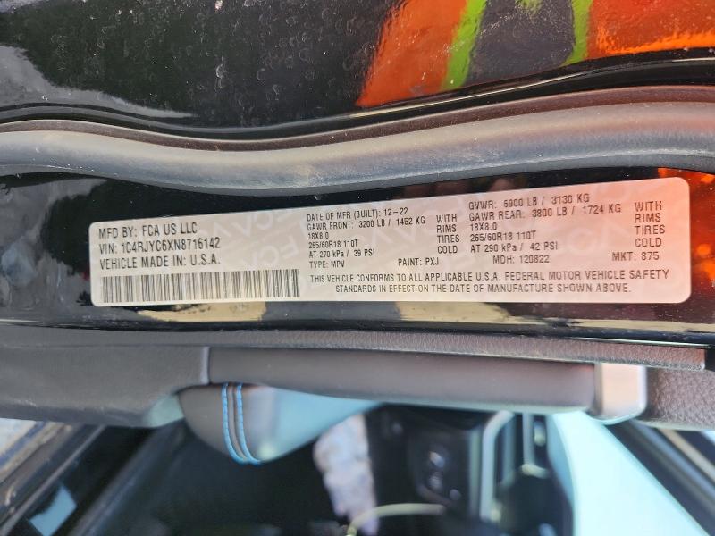 2022 Jeep Grand Cherokee მანქანა იყიდება აუქციონზე, vin: 1C4RJYC6XN8716142, აუქციონის ნომერი: 46867996