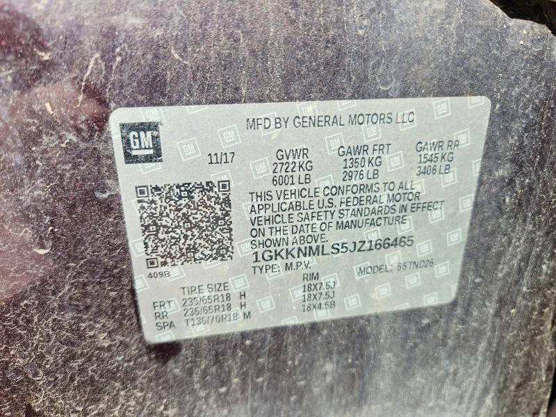 Aukcja sprzedaży 2018 Gmc Acadia, vin: 1GKKNMLS5JZ166465, numer aukcji: 46336216