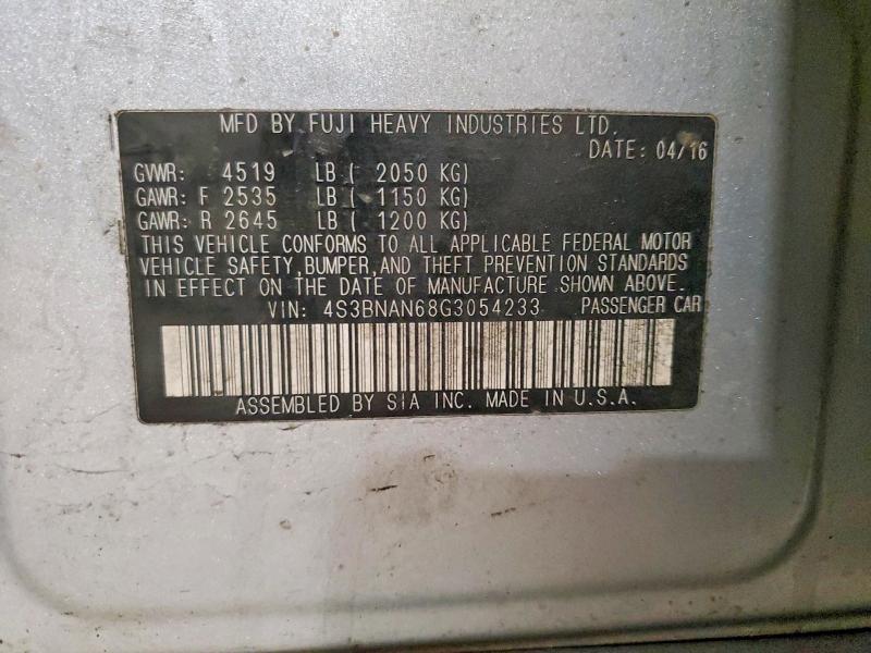 Продажа на аукционе авто 2016 Subaru Legacy, vin: 4S3BNAN68G3054233, номер лота: 79276965
