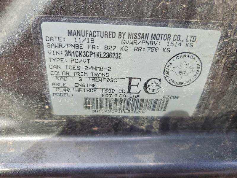 Aukcja sprzedaży 2019 Nissan Micra, vin: 3N1CK3CP1KL236232, numer aukcji: 46438806