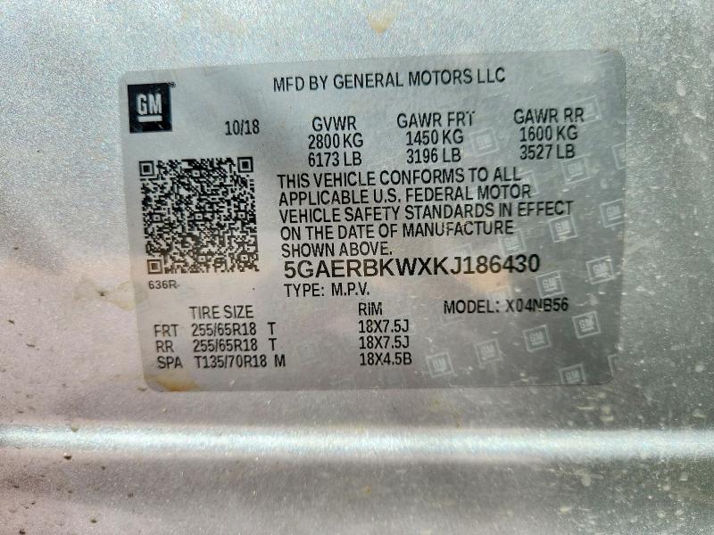 Продажа на аукционе авто 2019 Buick Enclave, vin: 5GAERBKWXKJ186430, номер лота: 46477436