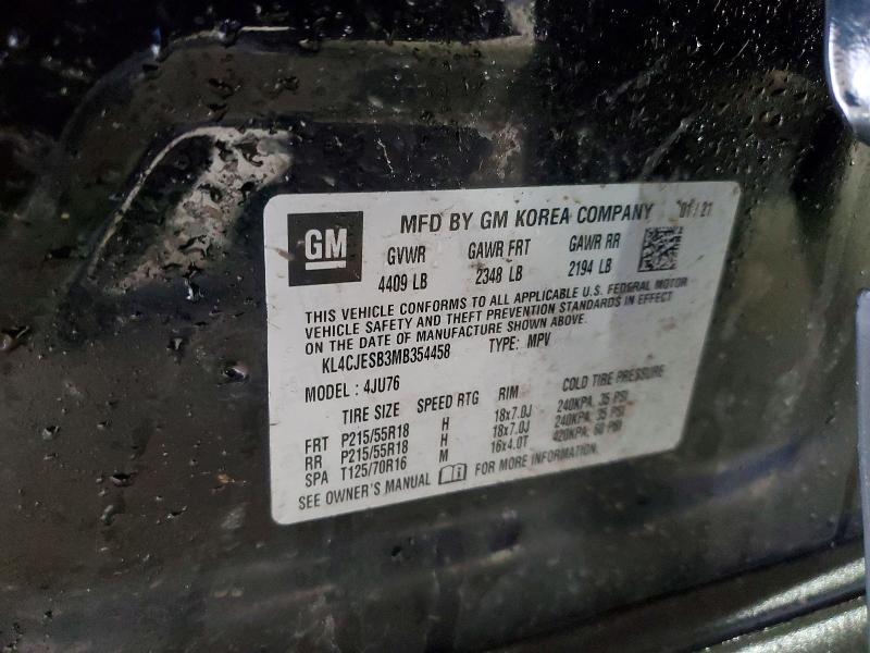 Продаж на аукціоні авто 2021 Buick Encore, vin: KL4CJESB3MB354458, номер лоту: 79823245