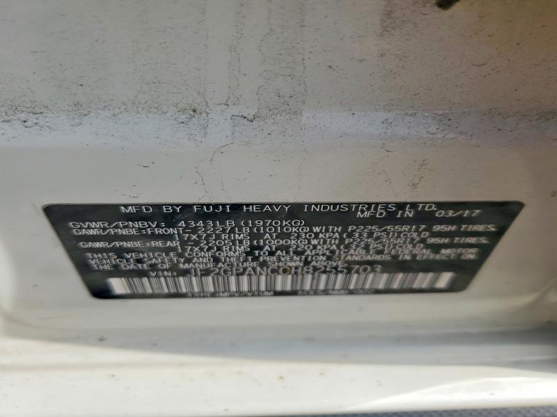 79792295 :رقم المزاد ، JF2GPANC0H8255703 vin ، 2017 Subaru Crosstrek مزاد بيع