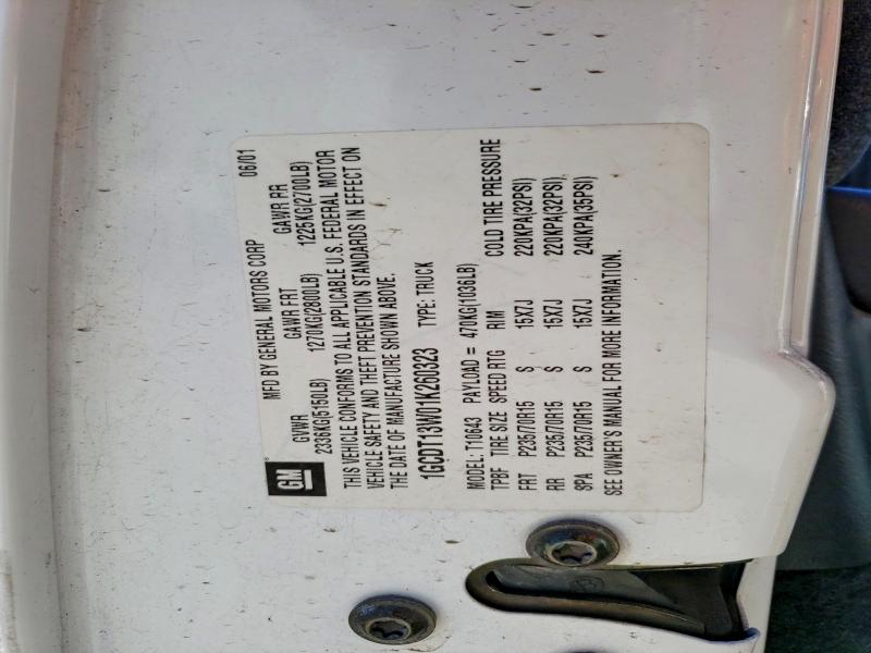 Продажа на аукционе авто 2001 Chevrolet S Truck, vin: 1GCDT13W01K260323, номер лота: 79252775