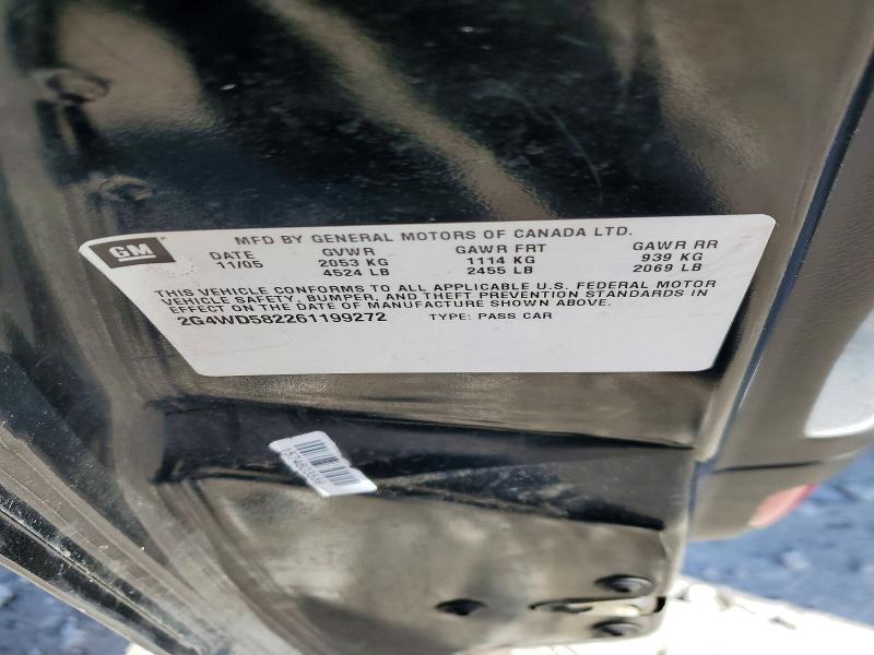 41731326 :رقم المزاد ، 2G4WD582261199272 vin ، 2006 Buick Lacrosse مزاد بيع