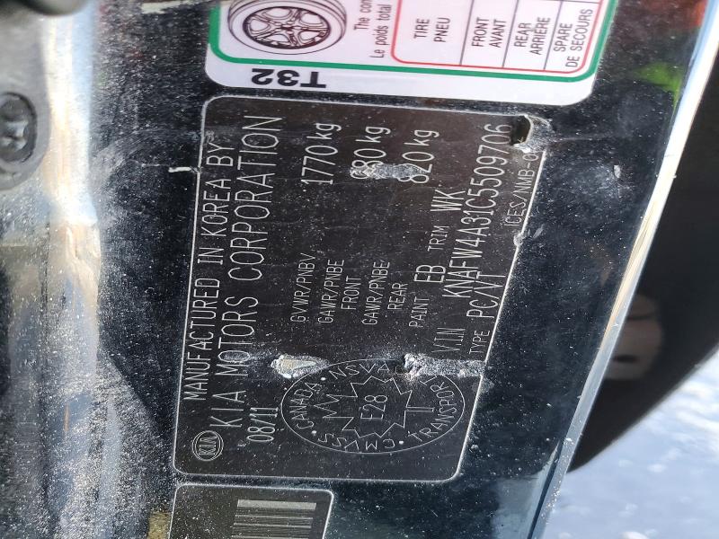 Auction sale of the 2012 Kia Forte, vin: KNAFW4A31C5509706, lot number: 79731785