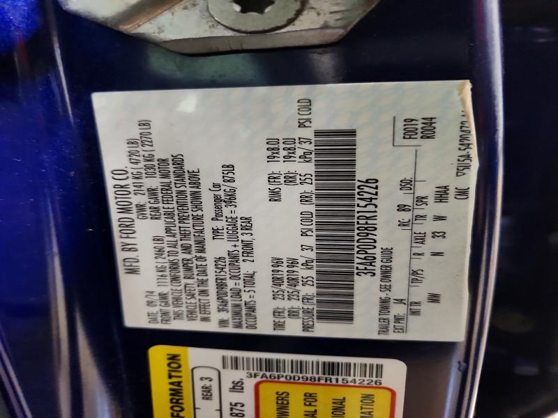 Продажа на аукционе авто 2015 Ford Fusion, vin: 3FA6P0D98FR154226, номер лота: 46825206