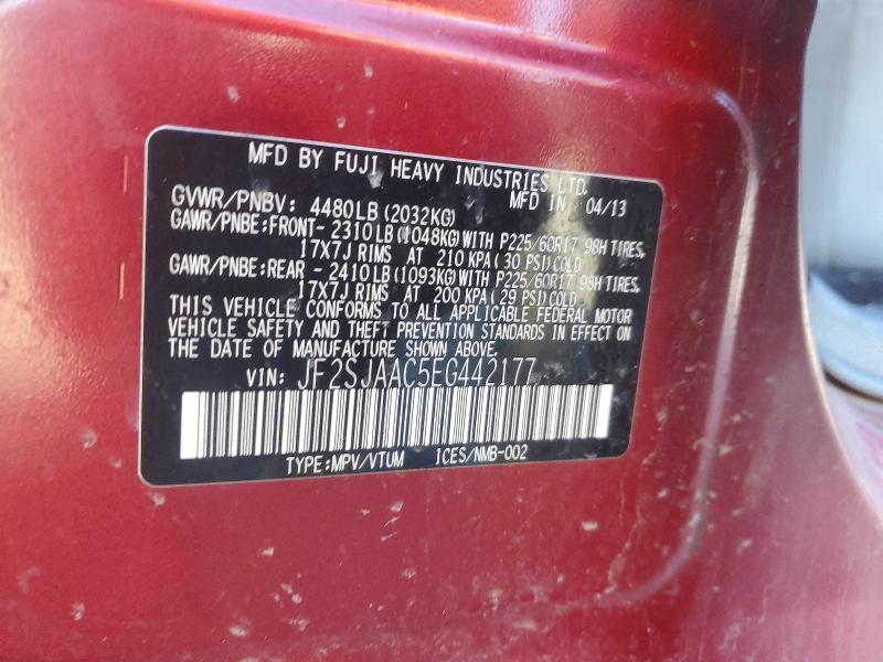 79308675 :رقم المزاد ، JF2SJAAC5EG442177 vin ، 2014 Subaru Forester مزاد بيع