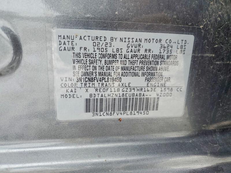 Продажа на аукционе авто 2023 Nissan Versa, vin: 3N1CN8FV4PL819450, номер лота: 46536066