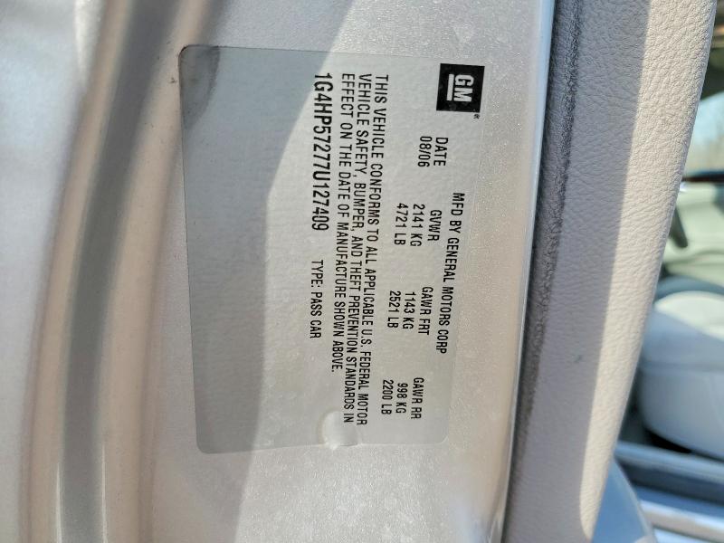 47694206 :رقم المزاد ، 1G4HP57277U127409 vin ، 2007 Buick Lucerne مزاد بيع