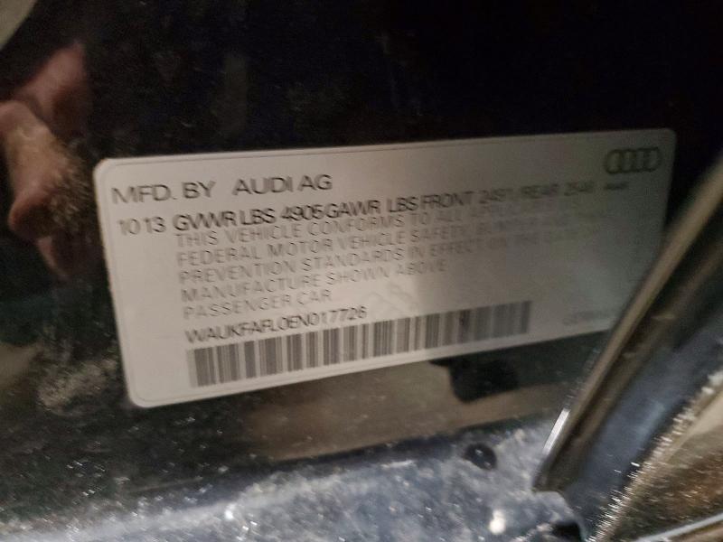 Продажа на аукционе авто 2014 Audi A4, vin: WAUKFAFL0EN017726, номер лота: 45965126