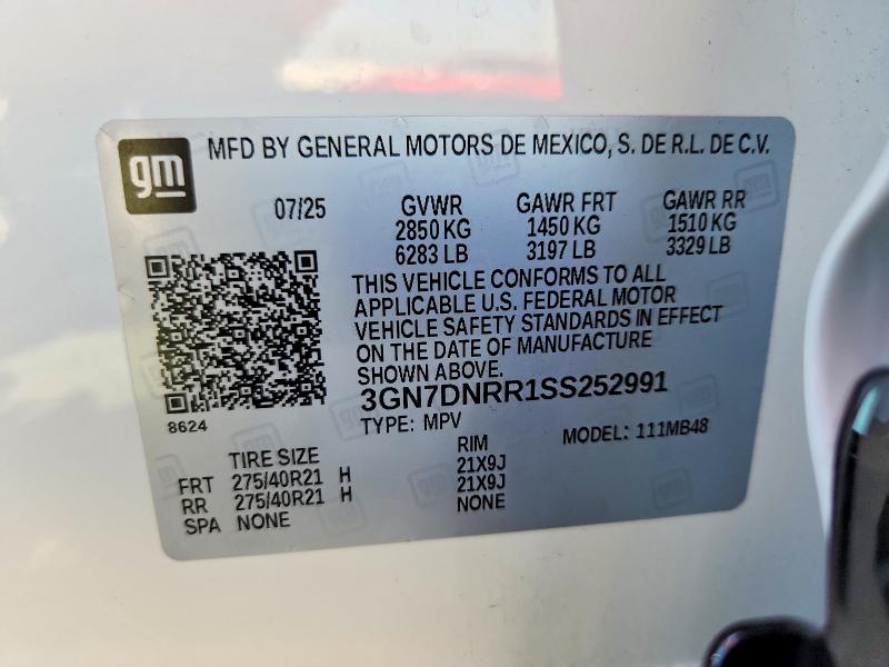 Aukcja sprzedaży 2025 Chevrolet Equinox, vin: 3GN7DNRR1SS252991, numer aukcji: 47290716