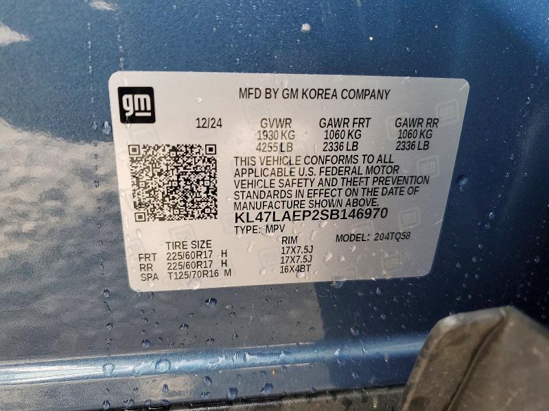 41724596 :رقم المزاد ، KL47LAEP2SB146970 vin ، 2025 Buick Envista مزاد بيع