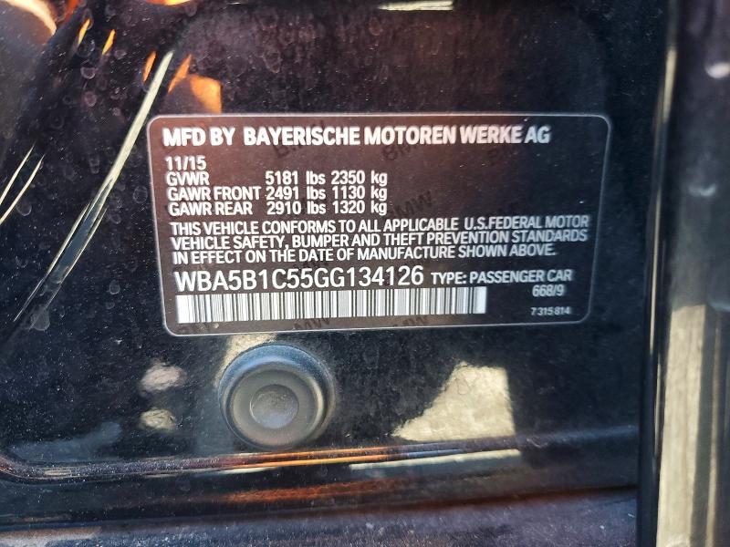 Aukcja sprzedaży 2016 Bmw 535, vin: WBA5B1C55GG134126, numer aukcji: 47117626