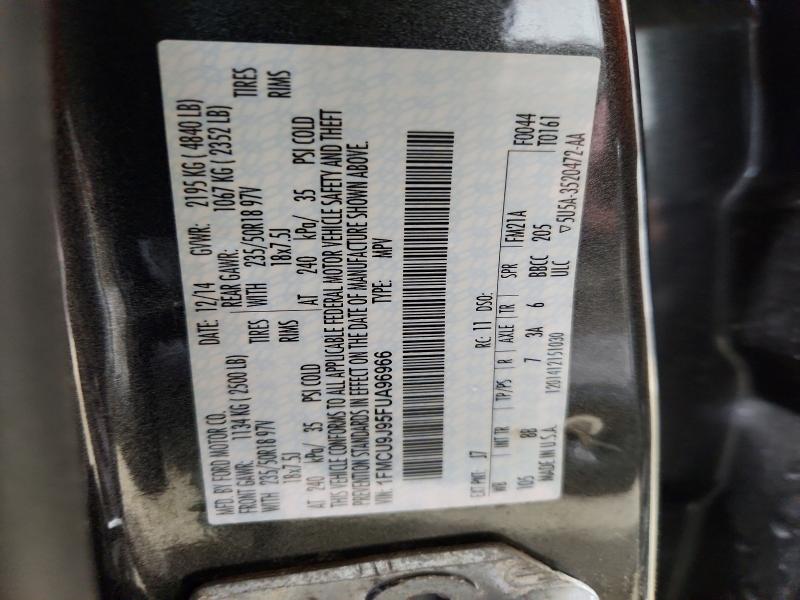 Aukcja sprzedaży 2015 Ford Escape, vin: 1FMCU9J95FUA96966, numer aukcji: 47375836