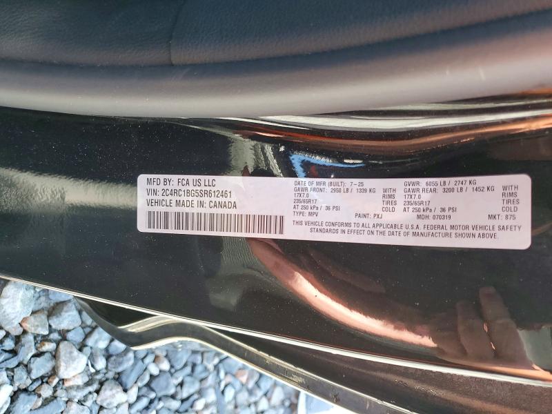 2025 Chrysler Pacifica მანქანა იყიდება აუქციონზე, vin: 2C4RC1BG5SR612461, აუქციონის ნომერი: 47821676
