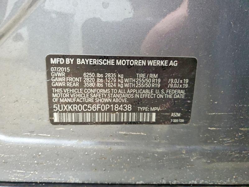 Продаж на аукціоні авто 2015 Bmw X5, vin: 5UXKR0C56F0P18438, номер лоту: 47129536