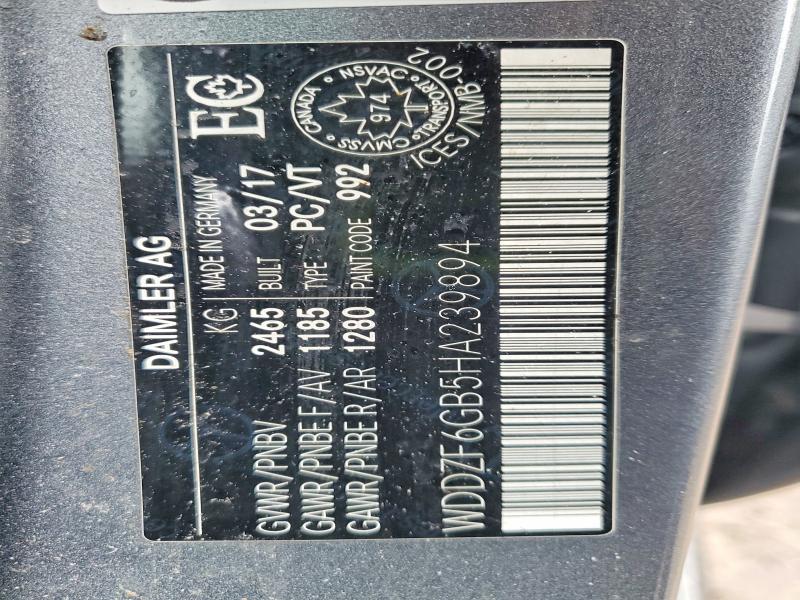 79888385 :رقم المزاد ، WDDZF6GB5HA239894 vin ، 2017 Mercedes-benz E مزاد بيع