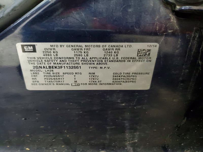Aukcja sprzedaży 2015 Chevrolet Equinox, vin: 2GNALBEK3F1132661, numer aukcji: 47619026