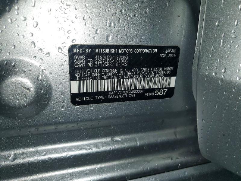 Aukcja sprzedaży 2016 Mitsubishi Lancer, vin: JA32V2FW8GU003361, numer aukcji: 46032686