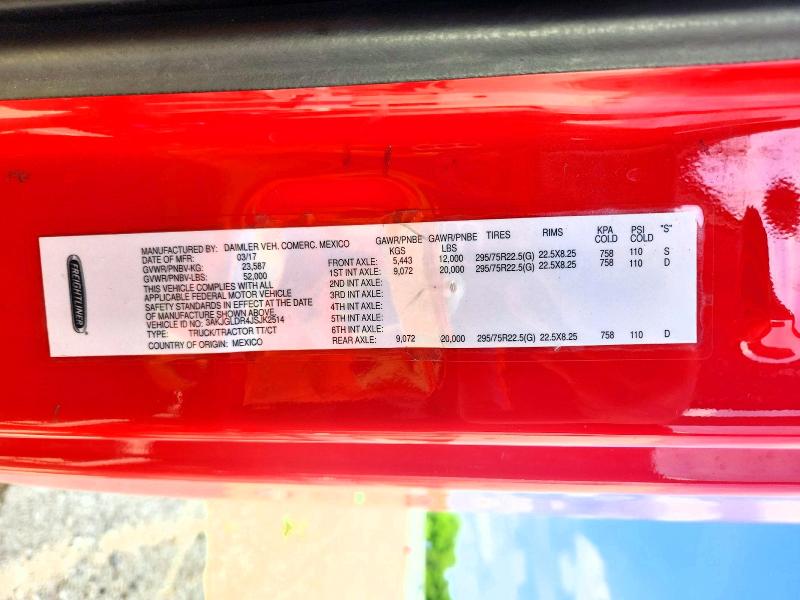 Aukcja sprzedaży 2018 Freigliner Cascadia 125, vin: 3AKJGLDR4JSJK2514, numer aukcji: 47946486