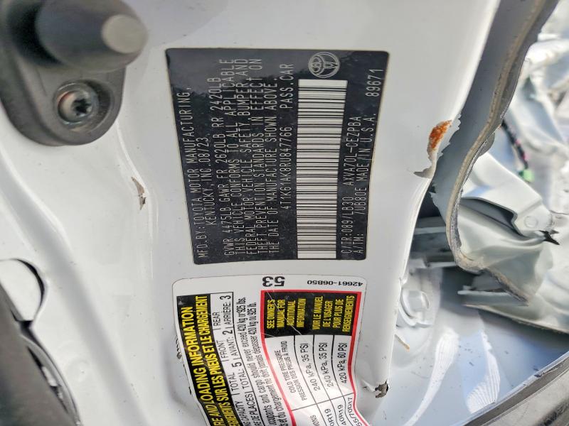 2024 Toyota Camry მანქანა იყიდება აუქციონზე, vin: 4T1K61AK8RU847766, აუქციონის ნომერი: 45639176