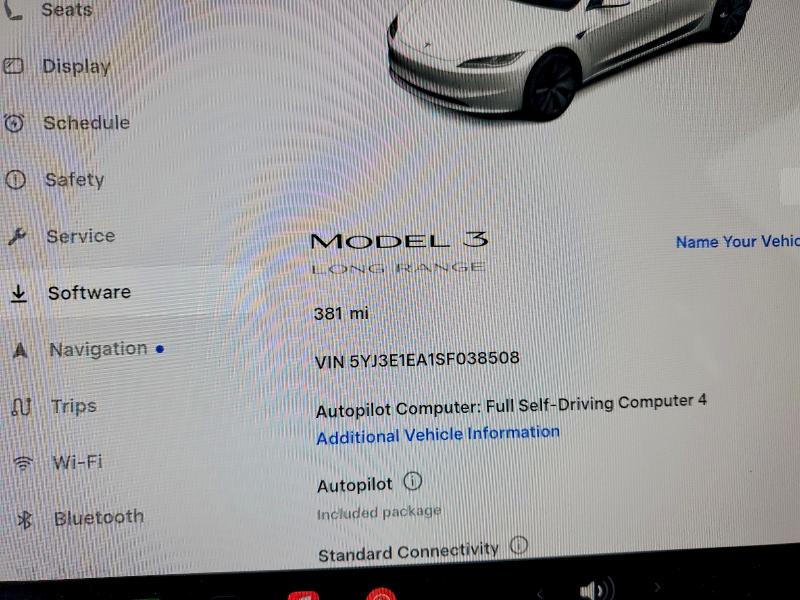 Aukcja sprzedaży 2025 Tesla Model 3, vin: 5YJ3E1EA1SF038508, numer aukcji: 78153195