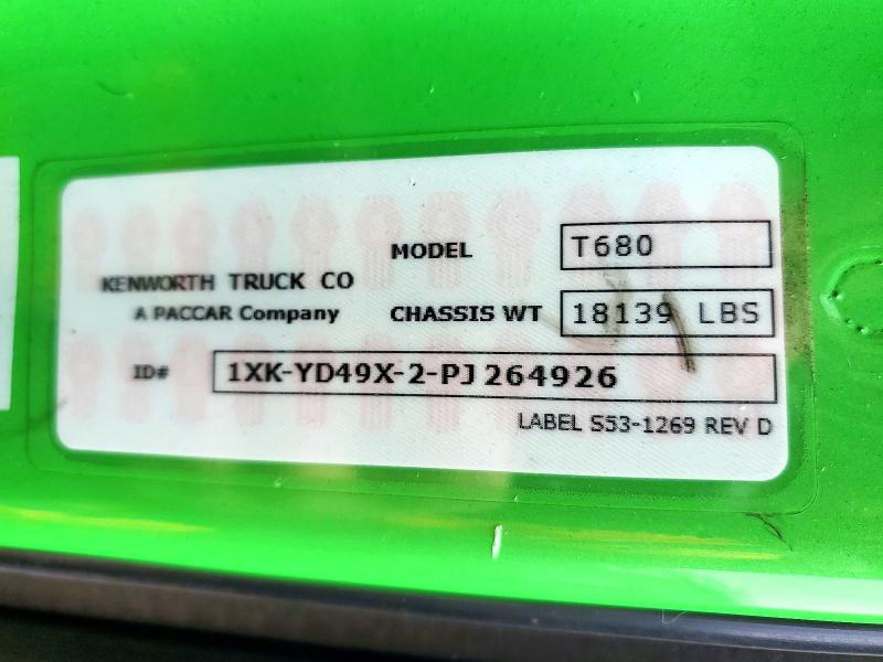 2023 Kenworth T680 მანქანა იყიდება აუქციონზე, vin: 1XKYD49X2PJ264926, აუქციონის ნომერი: 62719826