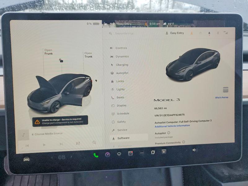 Aukcja sprzedaży 2023 Tesla Model 3, vin: 5YJ3E1EA4PF624675, numer aukcji: 79303915