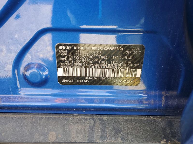 Продаж на аукціоні авто 2018 Mitsubishi Outlander Sport, vin: JA4AP3AU1JZ015486, номер лоту: 41827236